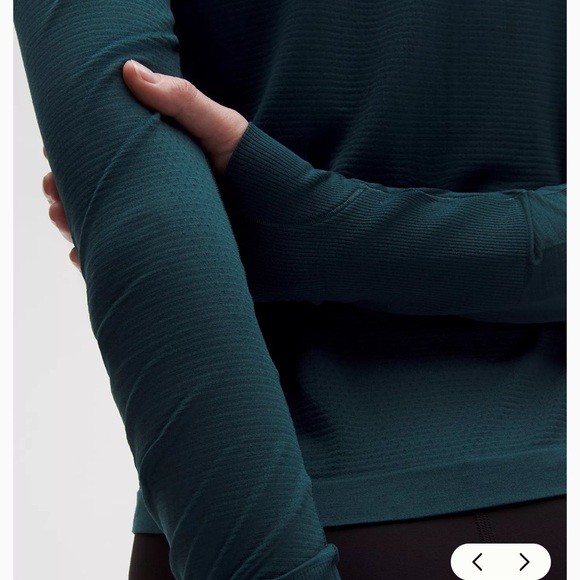 💚 Lululemon Pine Green Long Sleeve swiftly, tech top - Picture 6 of 7